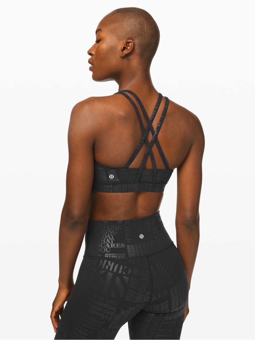 Lululemon Graphic Limited Edition Energy Sports Bra Athletic Workout Criss Cross